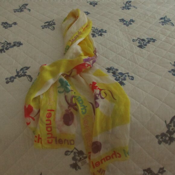 Chanel Rectangular Silk Scarf - Picture 2 of 9